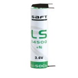 SAFT LS145003PF Lithium Batterie mit Print-Ltfahnen, 2,6Ah
