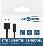 ANSMANN USB Typ-C Daten und Ladekabel 100 cm