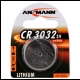 1er Blister ANSMANN Lithium Knopfzelle CR3032