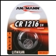 1er Blister ANSMANN Lithium Knopfzelle CR1216